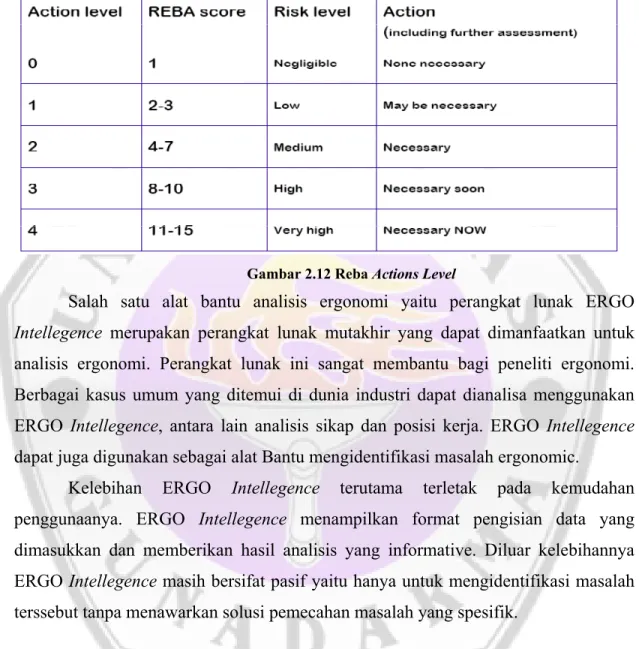 Gambar 2.12 Reba Actions Level