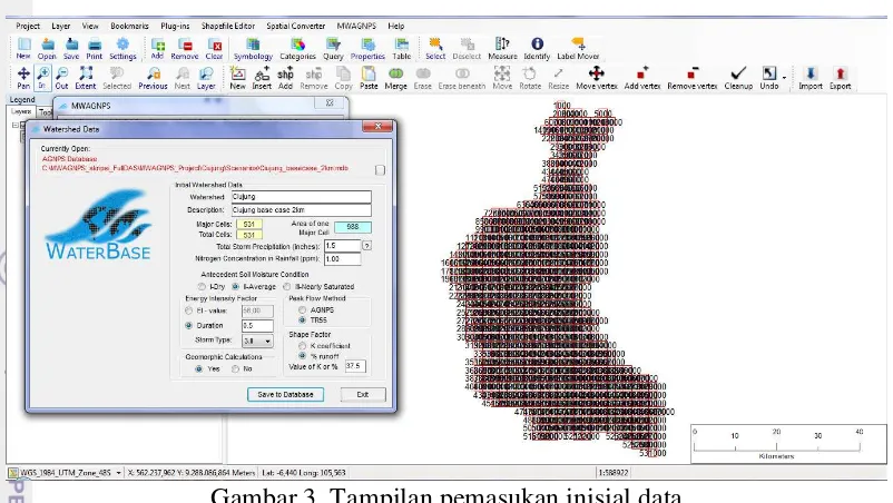 Gambar 3  Tampilan pemasukan inisial data 