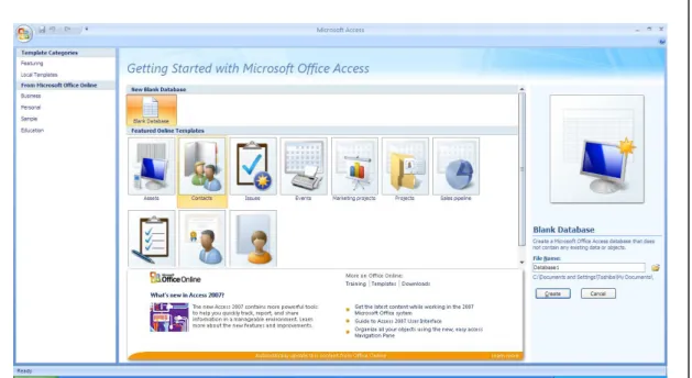Gambar 2.1 Microsoft Access 2007 