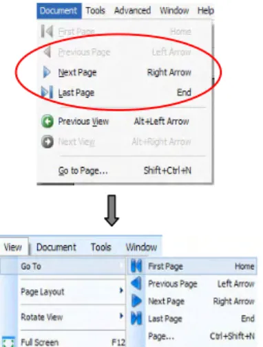 Gambar 6 memperlihatkan contoh isi sub  menu  yang  kurang  sesuai  pada  sebuah  PDF  ebook  reader