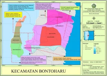Gambar 2. Peta Potensi di Kecamatan Bontoharu 