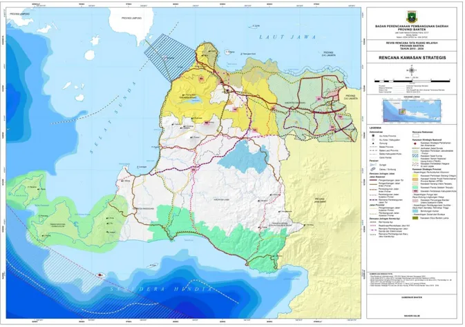 Gambar 1.2  Peta Kawasan Stategis Nasional dan Provinsi Banten   c.  Wilayah Rawan Bencana  