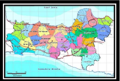 Gambar 4.1.1.4: Kabupaten Pati dalam Peta Jawa Tengah (Sumber : http://psda.jatengprov.go.id/peta.html) 