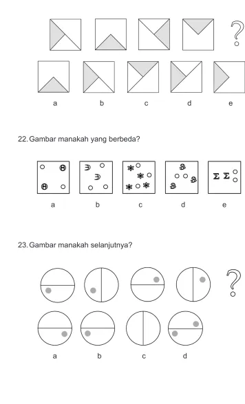 Gambar manakah yang berbeda? d                  e           a   b  