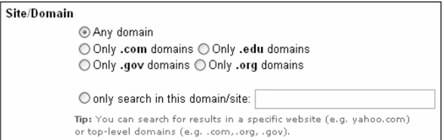 Gambar 2-13. Form Site/Domain. 