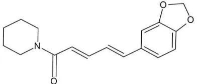 Gambar 7. Struktur kimia piperin (Madhavi dkk., 2009). 