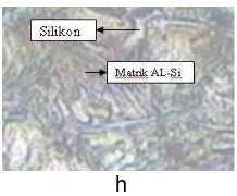 Figure 5.  Structure of Al-Si Alloy Micro a. Without pressure, b. 30 Mpa c. 50 MPa, d