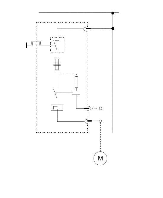 Gambar 1.8, menunjukkan contoh dari unit perlengkapan sistem laci  (withdrawable) bagian dari PHB yang dipakai untuk motor serta rangkaian  dasarnya
