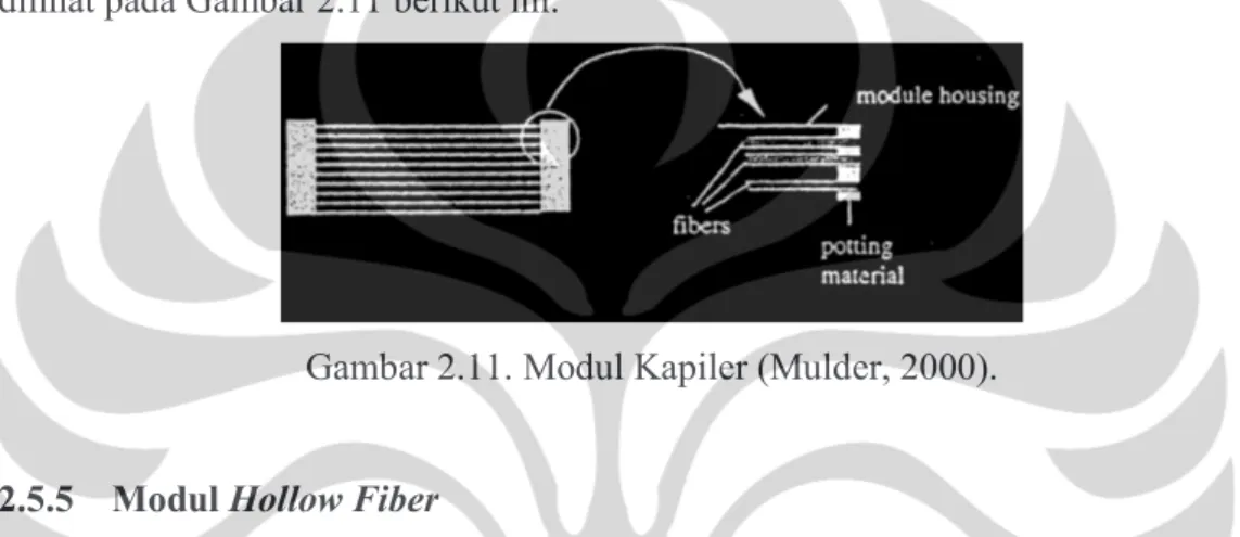 Gambar 2.11. Modul Kapiler (Mulder, 2000). 