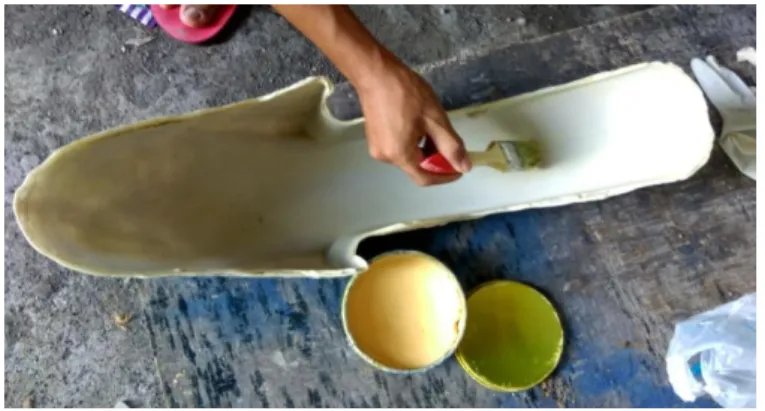Gambar 4.6  Molding yang dilapisi 