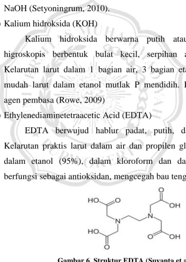 Gambar 6. Struktur EDTA (Suyanta et al., 2005) 