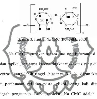 Gambar 3. Struktur Na CMC (Rowe dkk. 2003)