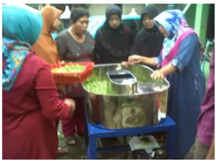 Gambar 6. Penggilingan Eceng Gondok 