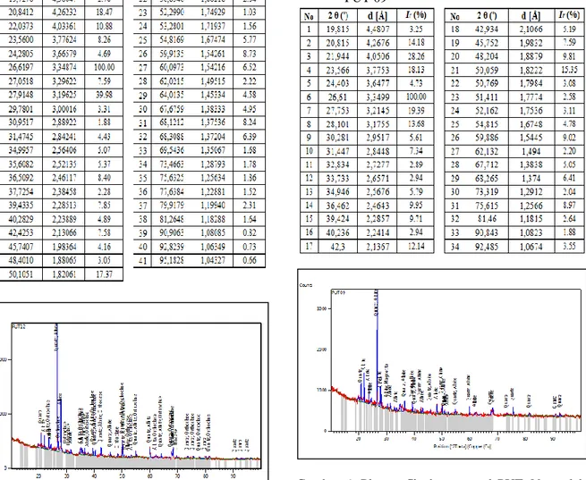 Tabel  5.  Data  Hasil  Pengukuran  XRD  pada  sampel  PUT 09 