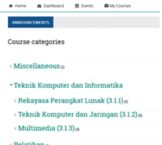 Gambar 3.3 : Halaman Add A new course 