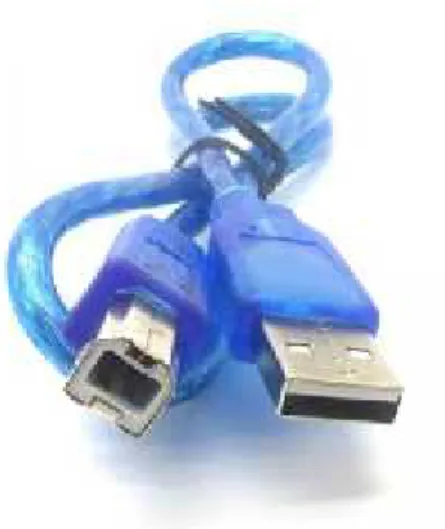 Gambar 2.9 Kabel USB Arduino Uno: USB-B dan USB-A 2.2.2 Software: IDE Arduino 1.0.5