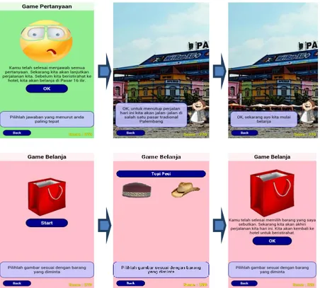Gambar 10 merupakan tampilan pada saat pengguna memilih menu tentang pembuat maka  pengguna akan masuk tampilan menu baru yang berisi Versi Aplikasi, profil pembuat aplikasi  serta pembelajaran dan kebudayaan kota Palembang