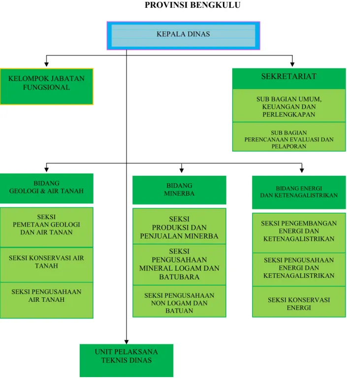 Gambar 1. Struktur Organisasi Dinas ESDM Provinsi Bengkulu