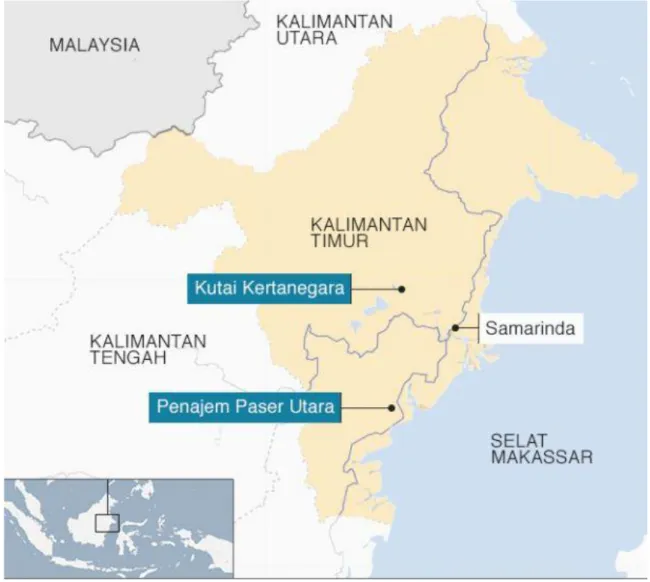 Gambar 5. Peta Geografis Kabupaten Penajam Pasir Utara