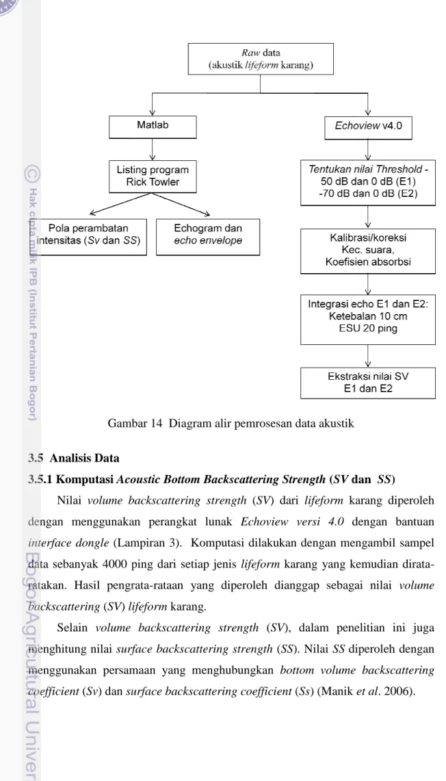 Gambar 14  Diagram alir pemrosesan data akustik