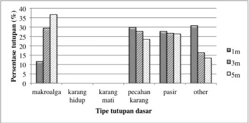 Gambar 8. Grafik persentase substrat dasar pada stasiun 4 
