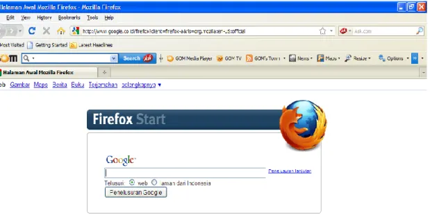 Gambar II-1. Tampilan  default  browser  Mozilla Firefox 