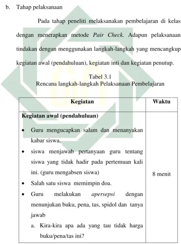         Tabel 3.1 
