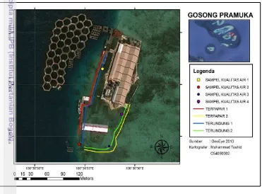 Gambar 1 Lokasi penelitian Gosong Pramuka, Kepulauan Seribu 