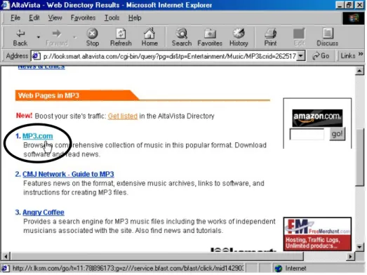 Gambar 7. Link menuju website lain (cursor tangan) 