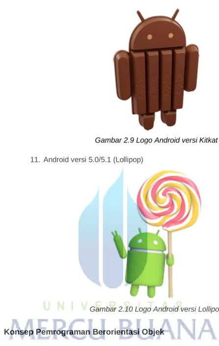 Gambar 2.9 Logo Android versi Kitkat  11.  Android versi 5.0/5.1 (Lollipop) 