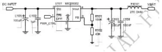 Figure 2.3: Reference circuit of the LDO power supply 