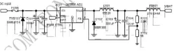 Figure 2.4: Reference circuit of the DC-DC power supply 