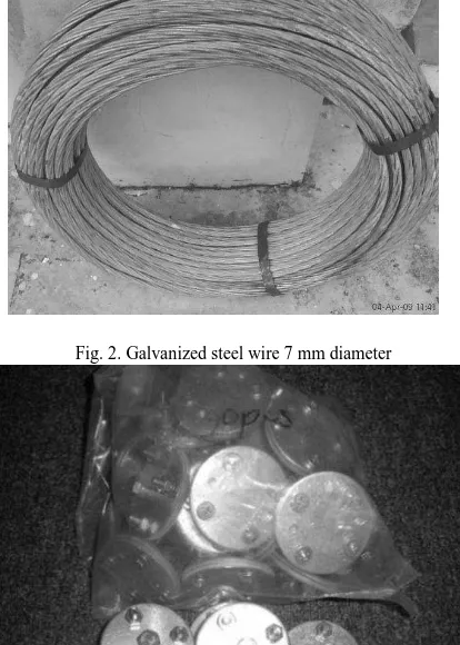 Fig. 2. Steel clip shown in Fig. 3 was used as jointers to The galvanized steel conductor used is as shown in connect between two separated conductors