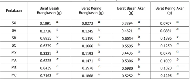 Tabel 1.1 Rata-Rata Hasil Parameter Pertumbuhan Sorgum Manis (Sorghum  bicolor (L.) Moench) 