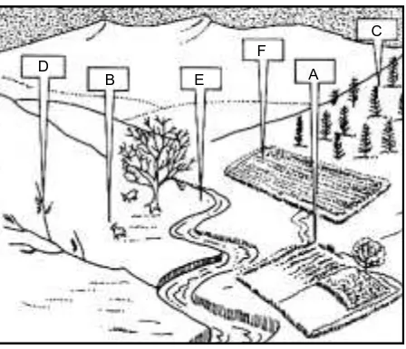 Gambar 3. Cara-cara pengawetan tanah (konservasitanah). Sumber: Tim Geografi (1994). Geografi I SMU.Yudistira, hal 79