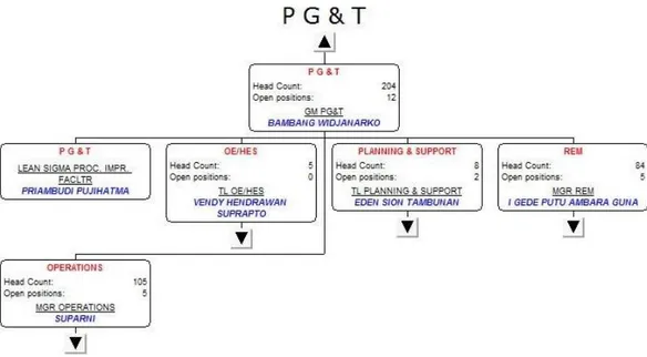Gambar 1. 1 Struktur Organisasi PGT 