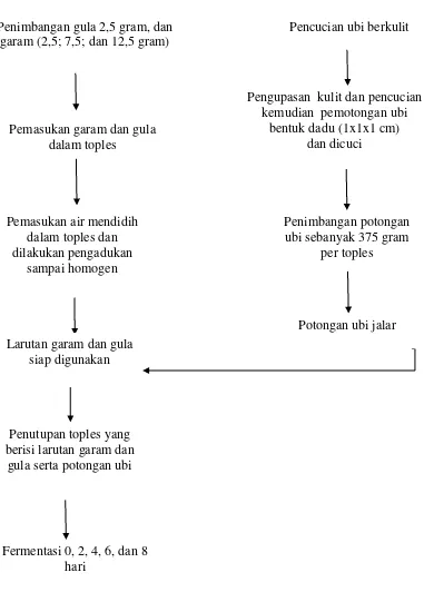 Gambar 2. Diagram alir pembuatan ubi jalar fermentasi 