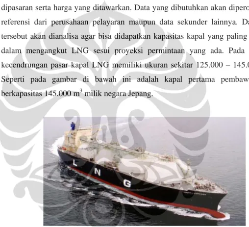 Gambar 3. 2. Kapal pembawa LNG 145.000 m 3 , Kawasaki HI  (Energy Frontier ) 