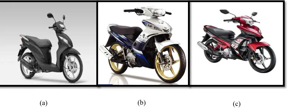 Figure 2.1: (a) Scooter with automatic transmission. (b) Motorcycle with auto clutch transmissions system
