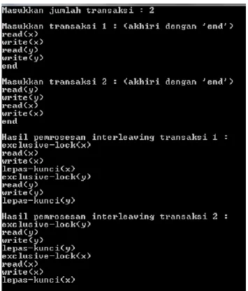 Gambar 3 Hasil Uji Coba Input dan Pemrosesan  Interleaving 