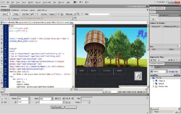 Gambar 2.3  Tampilan Adobe Dreameaver CS5.5