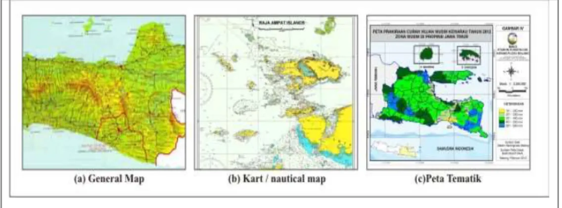 Gambar 2.2 Macam peta ditinjau dari fungsinya. 