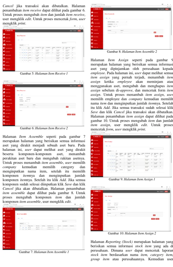 Gambar 6: Halaman Item Receive 2