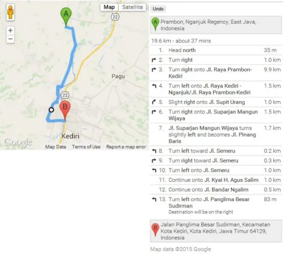 Gambar 1 Hasil Interface Google Map API 