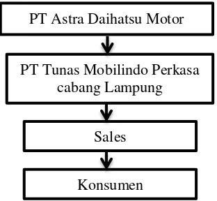 Gambar 1.1 Saluran Distribusi PT Tunas Mobilindo Perkasa cabang Lampung 