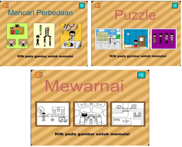 Gambar 7. Tampilan Pilihan Gambar Permainan Bebas 