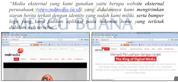 Gambar 4.2.3.4 Website PT. Metra Digital Media                                                             