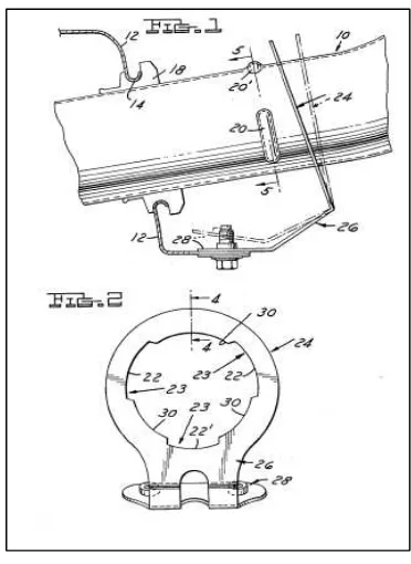 Figure 2.2 : Aperspective view of fuel tank filler pipe retainer. (Craig & Cupp, 1983) 