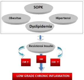 Gambar 1. Obesitas, hipertensi, dyslipidemia bersama dengan resistensi