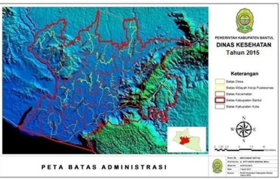 Gambar 1. Peta Wilayah Administrasi Kabupaten Bantul 